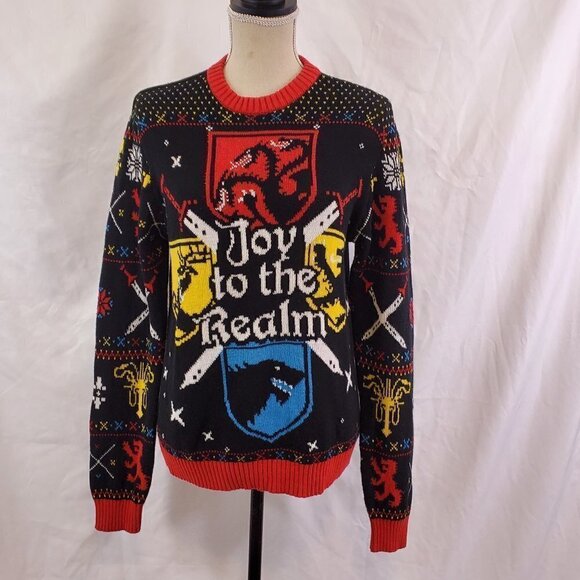 GAME of Thrones JOY TO THE REALM Mens Knit Sweater - Picture 10 of 14